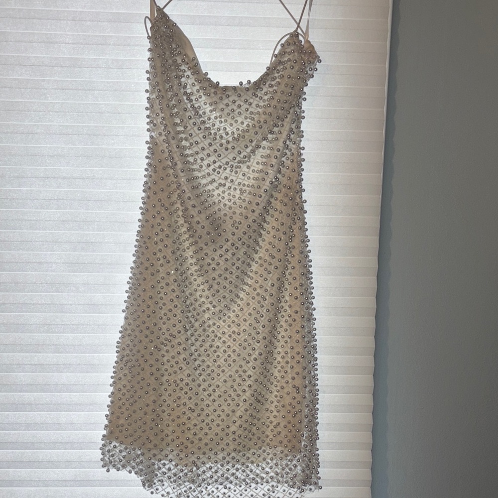 Windsor Pearl Embellished Mini Dress